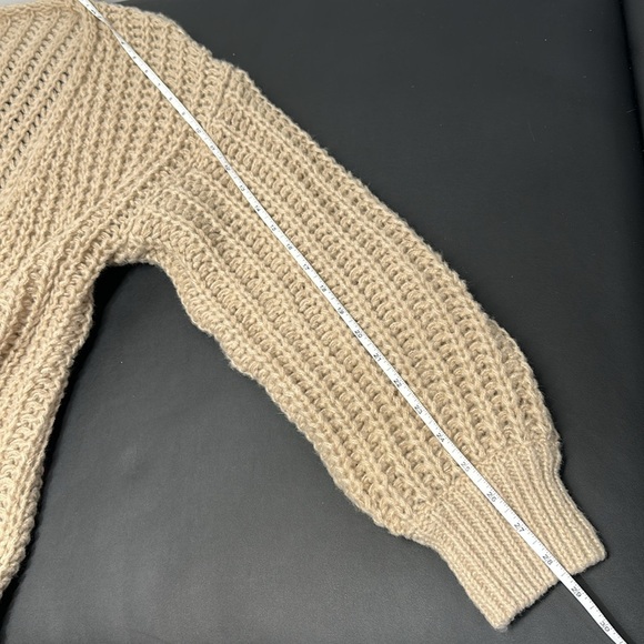 Cozy Chunky Knit Duster Cardigan – Khaki Tan – OS - Picture 4 of 5